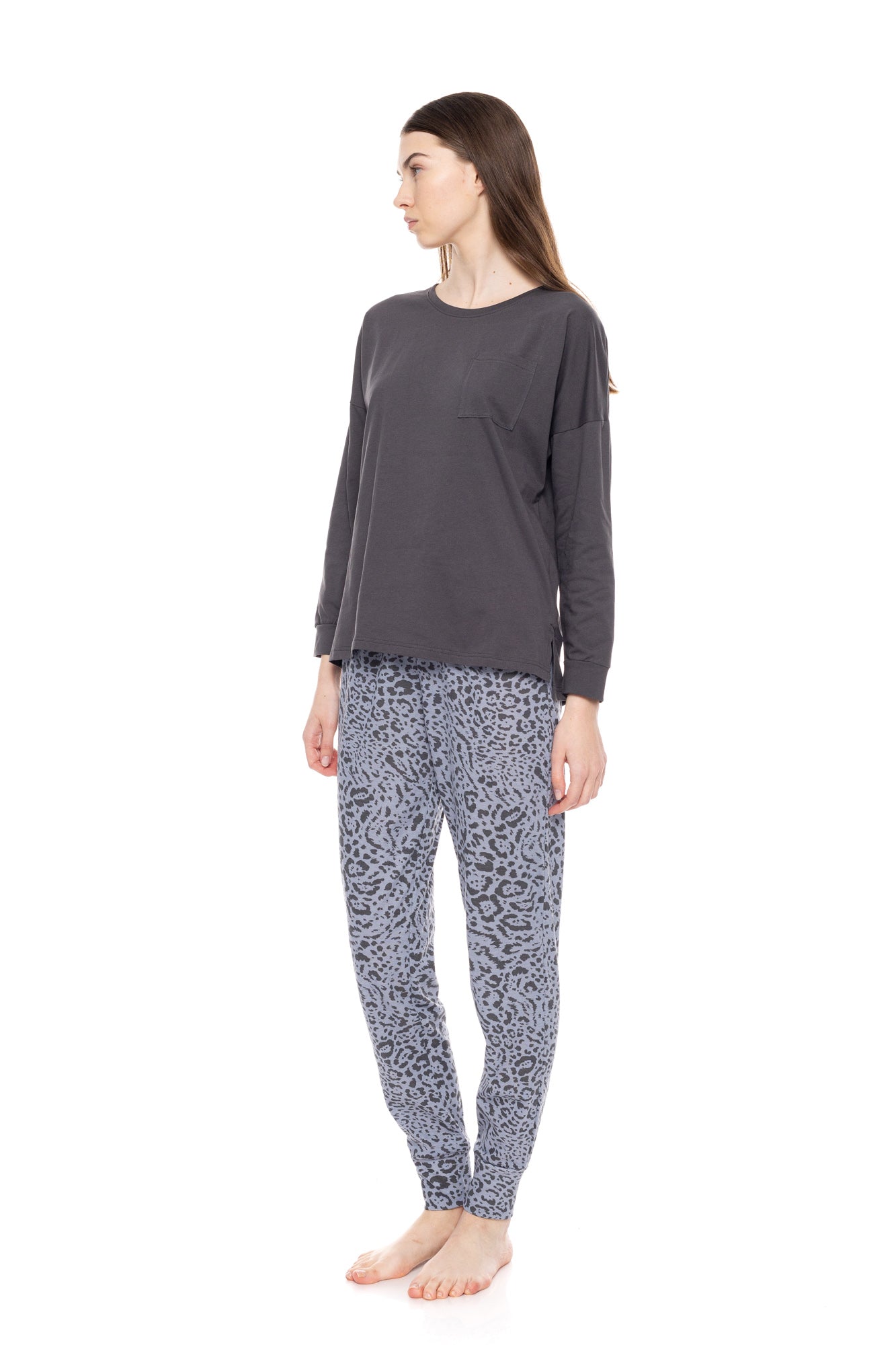 Pink Label - Pyjama Grey Leo