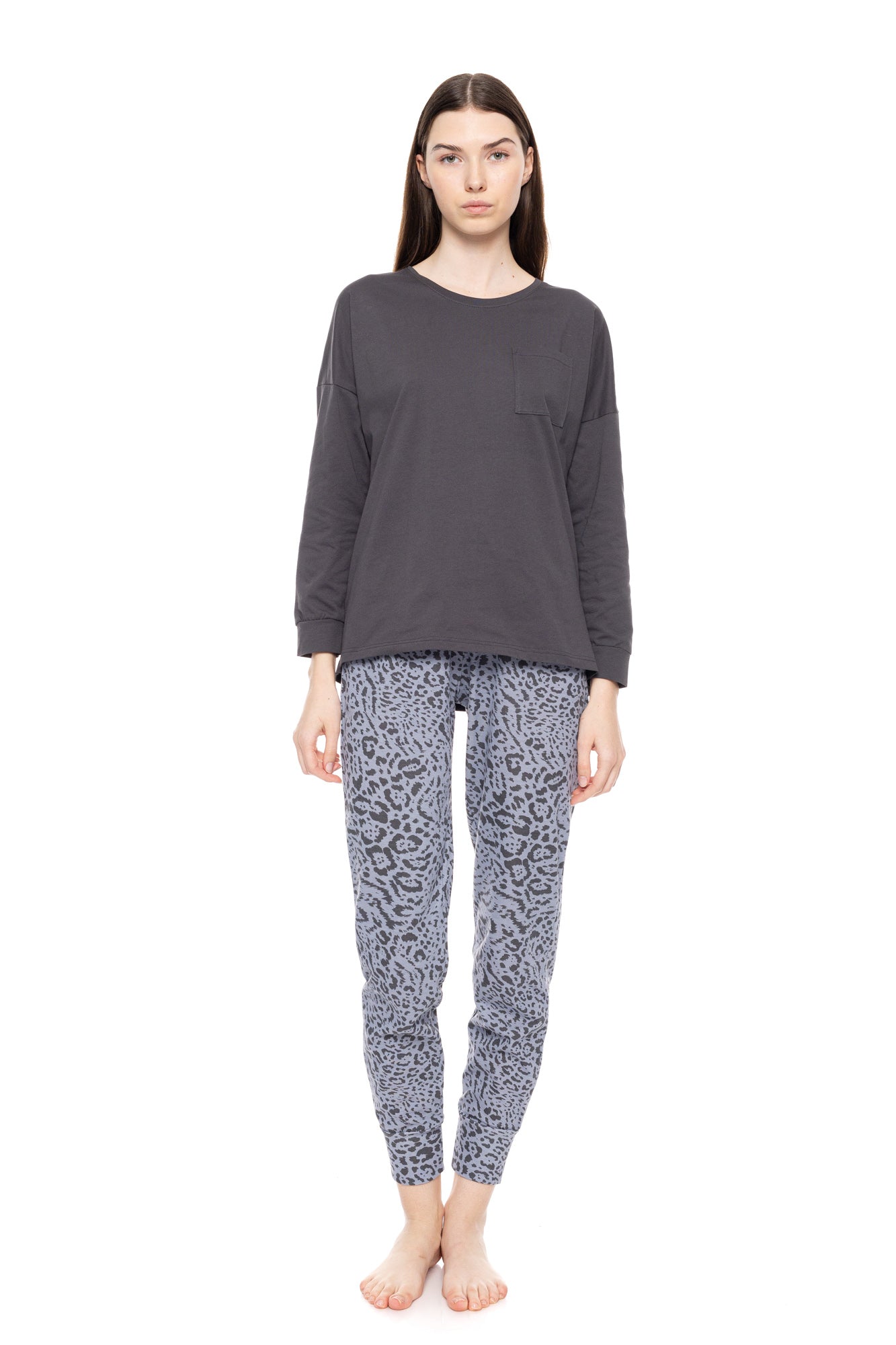 Pink Label - Pyjama Grey Leo
