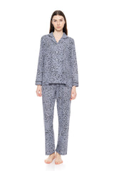 Pink Label - Pyjama Buttoned Grey Leo