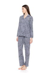 Pink Label - Pyjama Buttoned Grey Leo