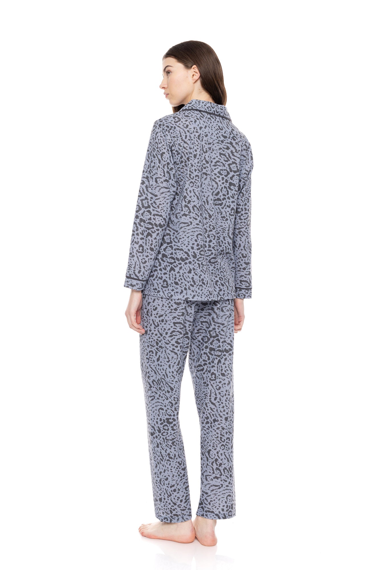 Pink Label - Pyjama Buttoned Grey Leo