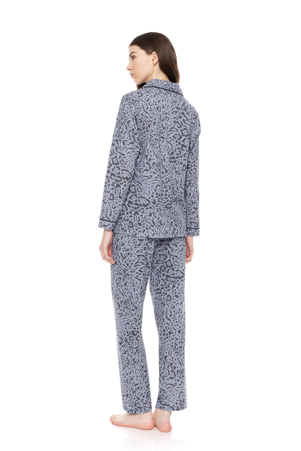Pink Label - Pyjama Buttoned Grey Leo