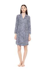 Pink Label - Nightgown Buttoned Grey Leo