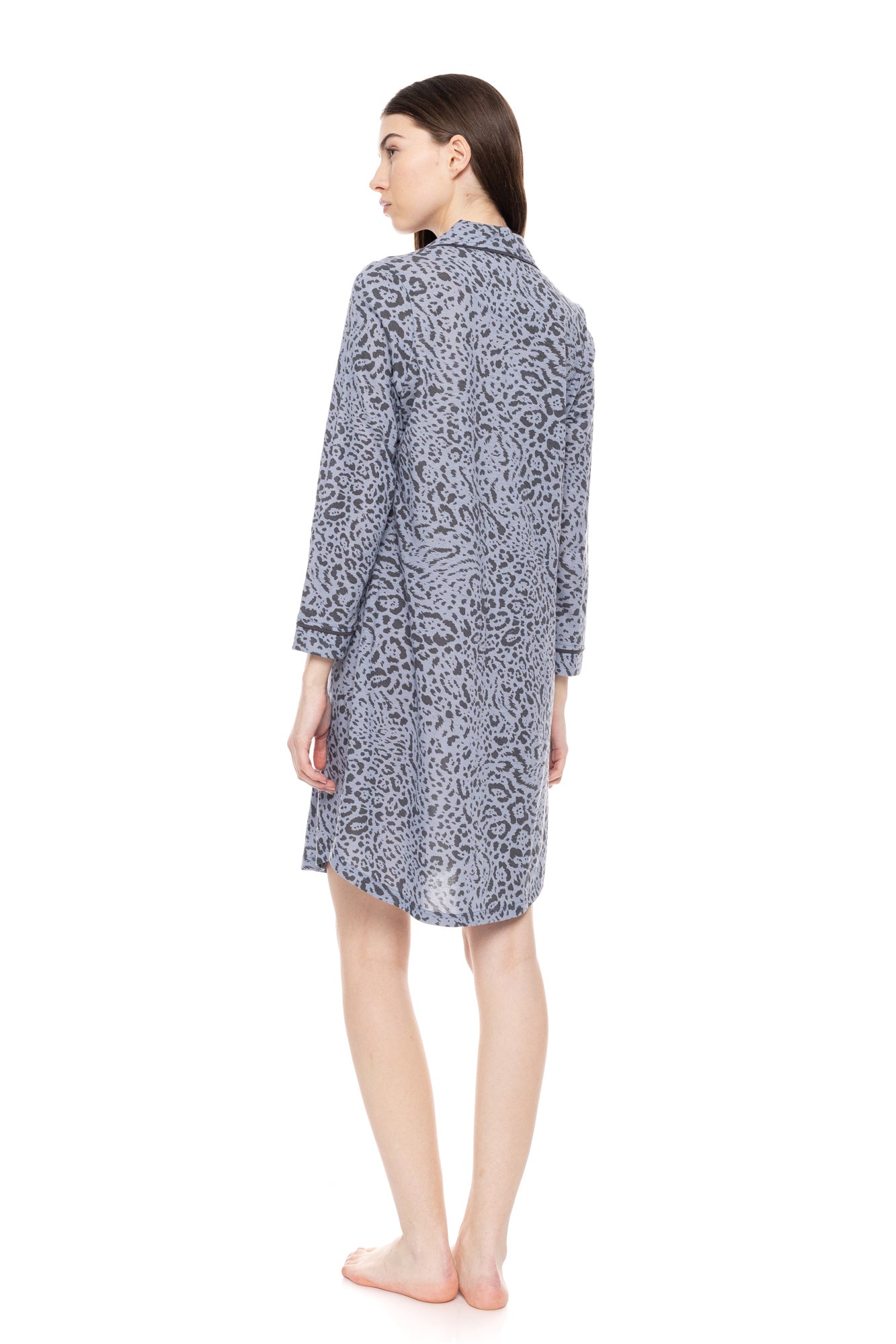 Pink Label - Nightgown Buttoned Grey Leo