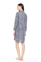 Pink Label - Nightgown Buttoned Grey Leo