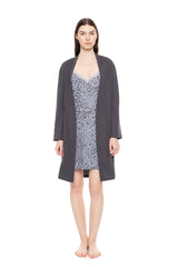 Pink Label - Nightgown 2Pcs Set Grey Leo