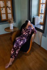 Pink Label - Pyjama Buttoned Magenda Flower