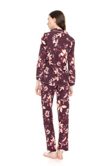 Pink Label - Pyjama Buttoned Magenda Flower