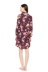 Pink Label - Nightgown Buttoned Magenda Flower