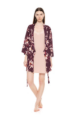 Pink Label - Nightgown Set 2 Pcs Magenda Flower