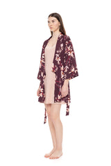Pink Label - Nightgown Set 2 Pcs Magenda Flower
