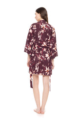 Pink Label - Nightgown Set 2 Pcs Magenda Flower