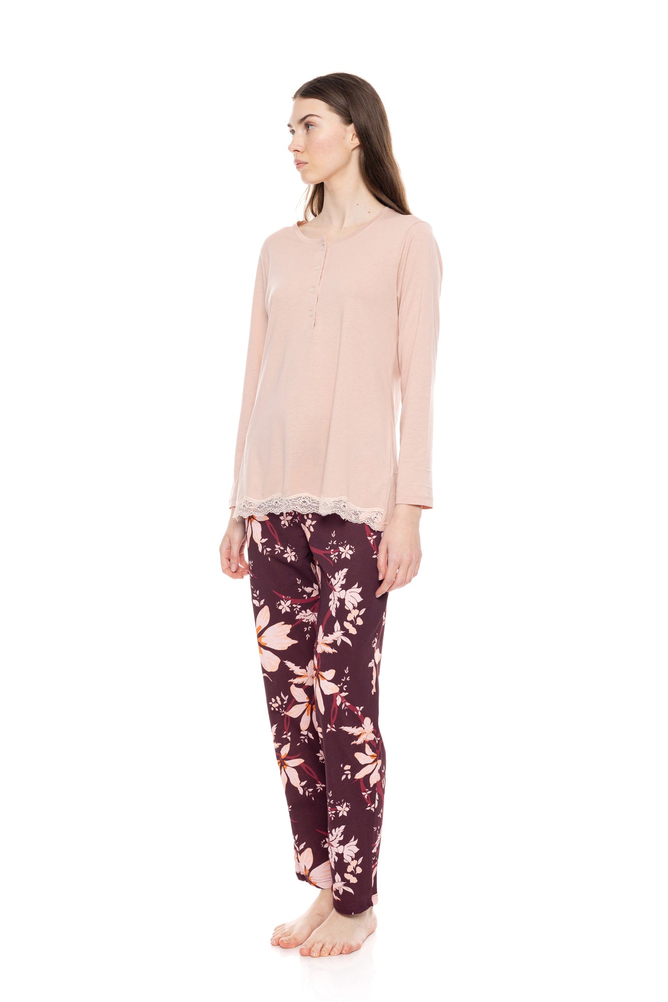 Pink Label - Pyjama Magenda Flower