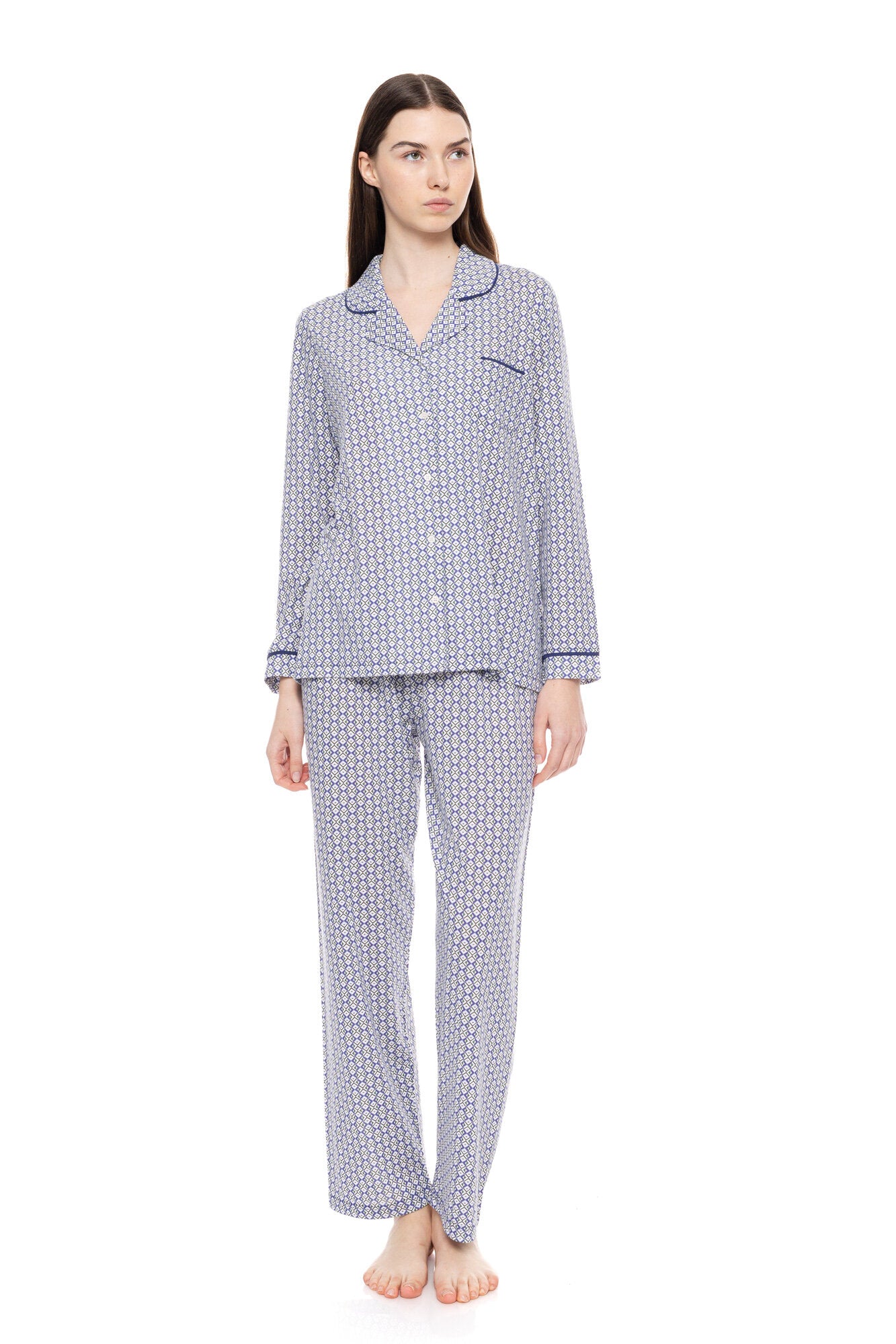 Pink Label - Pyjama Buttoned Geo Lovers