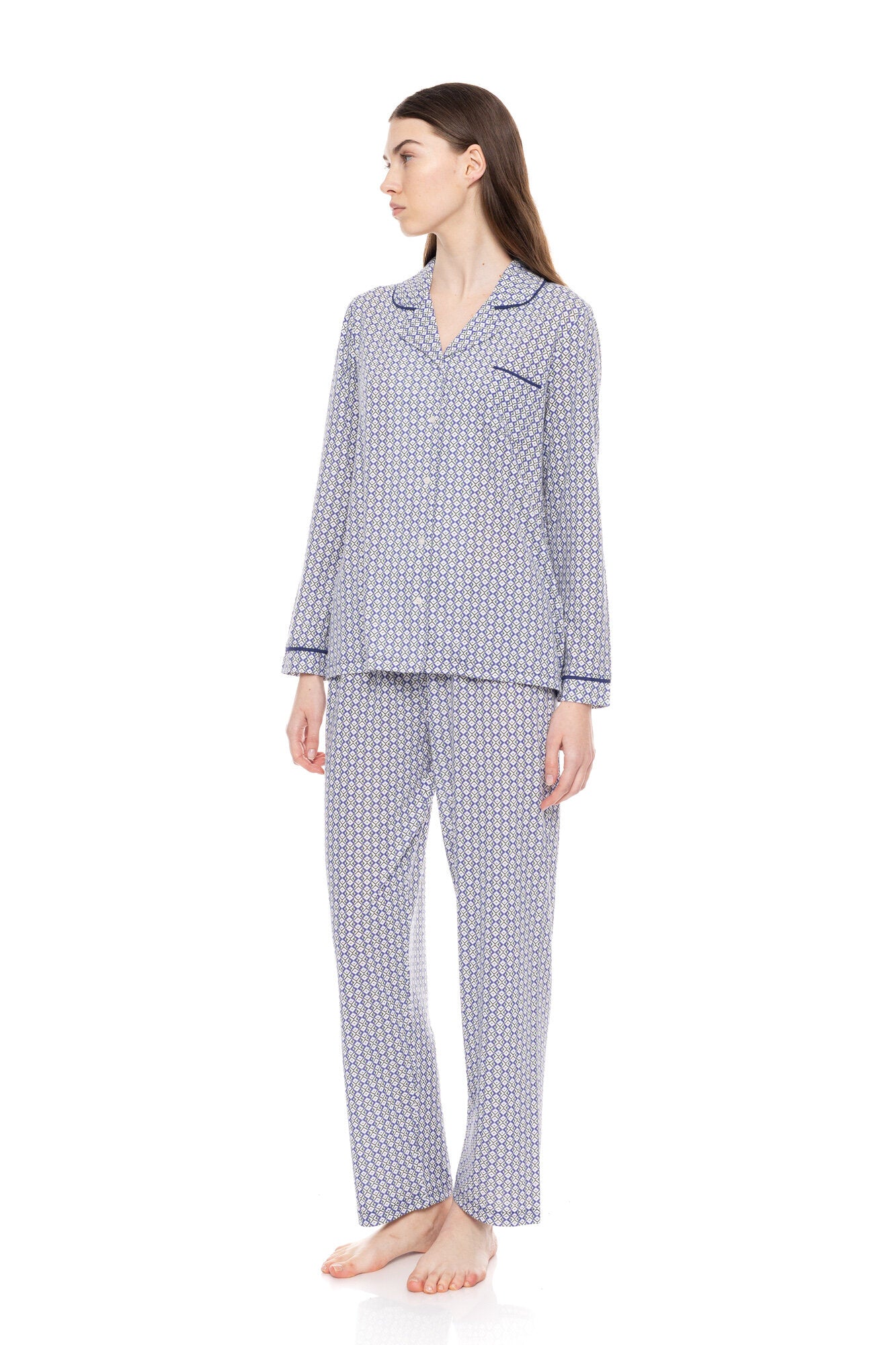 Pink Label - Pyjama Buttoned Geo Lovers