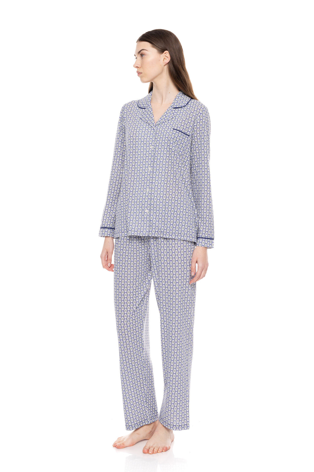 Pink Label - Pyjama Buttoned Geo Lovers