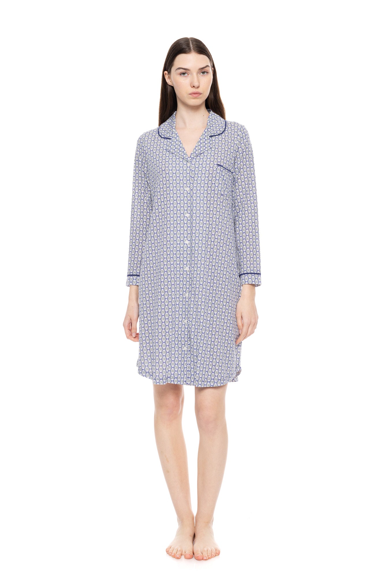 Pink Label - Nightgwon Buttoned Geo Lovers
