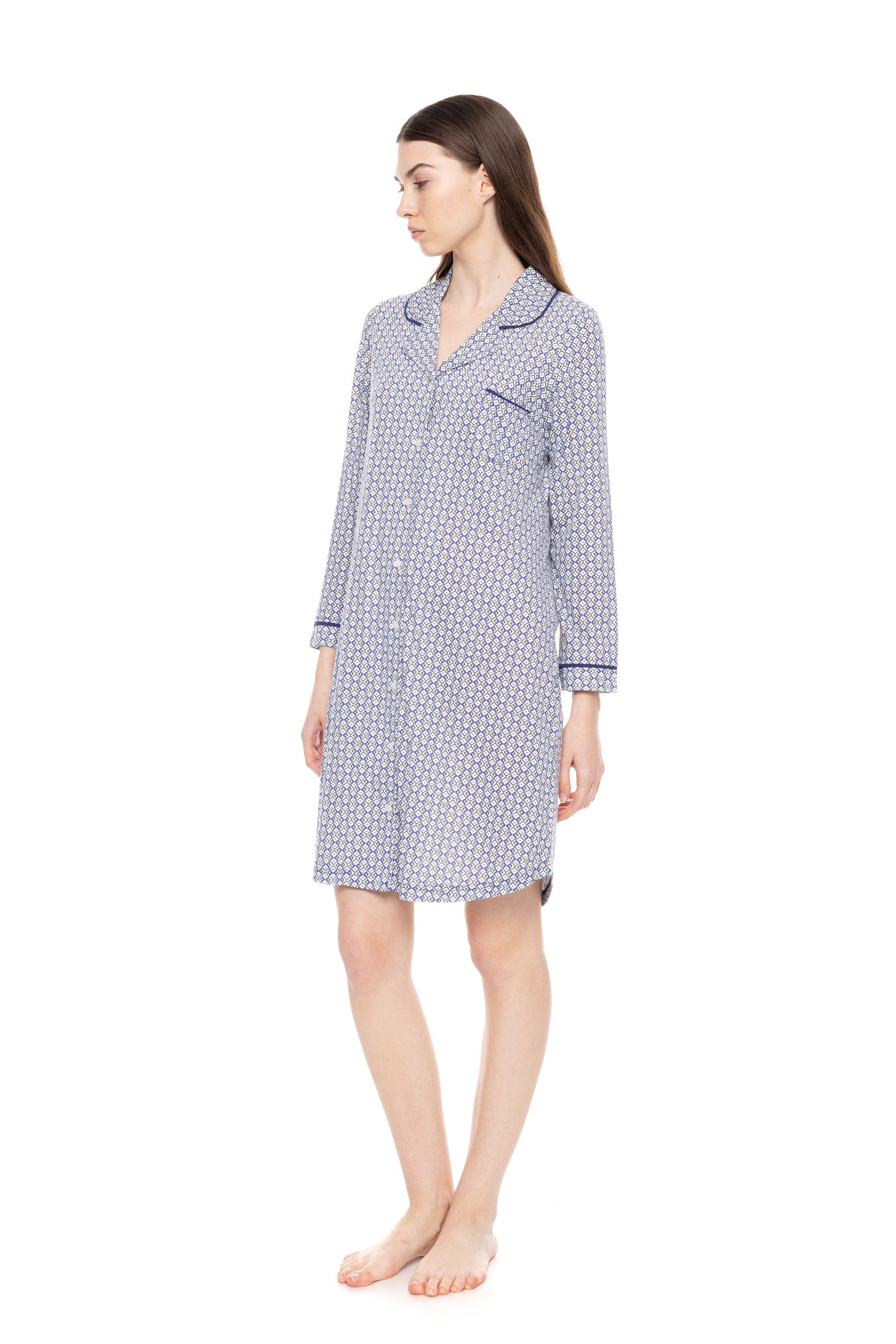 Pink Label - Nightgwon Buttoned Geo Lovers