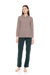Pink Label - Pyjama Forest Green Geo