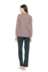 Pink Label - Pyjama Forest Green Geo