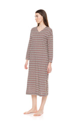 Pink Label - Nightgown V Forest Green Geo