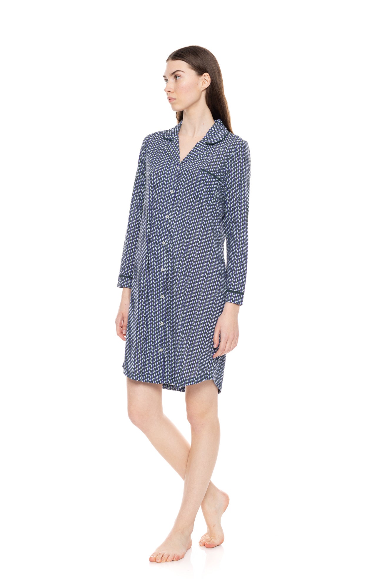 Pink Label - Nightgown Buttoned Mindnight Forest