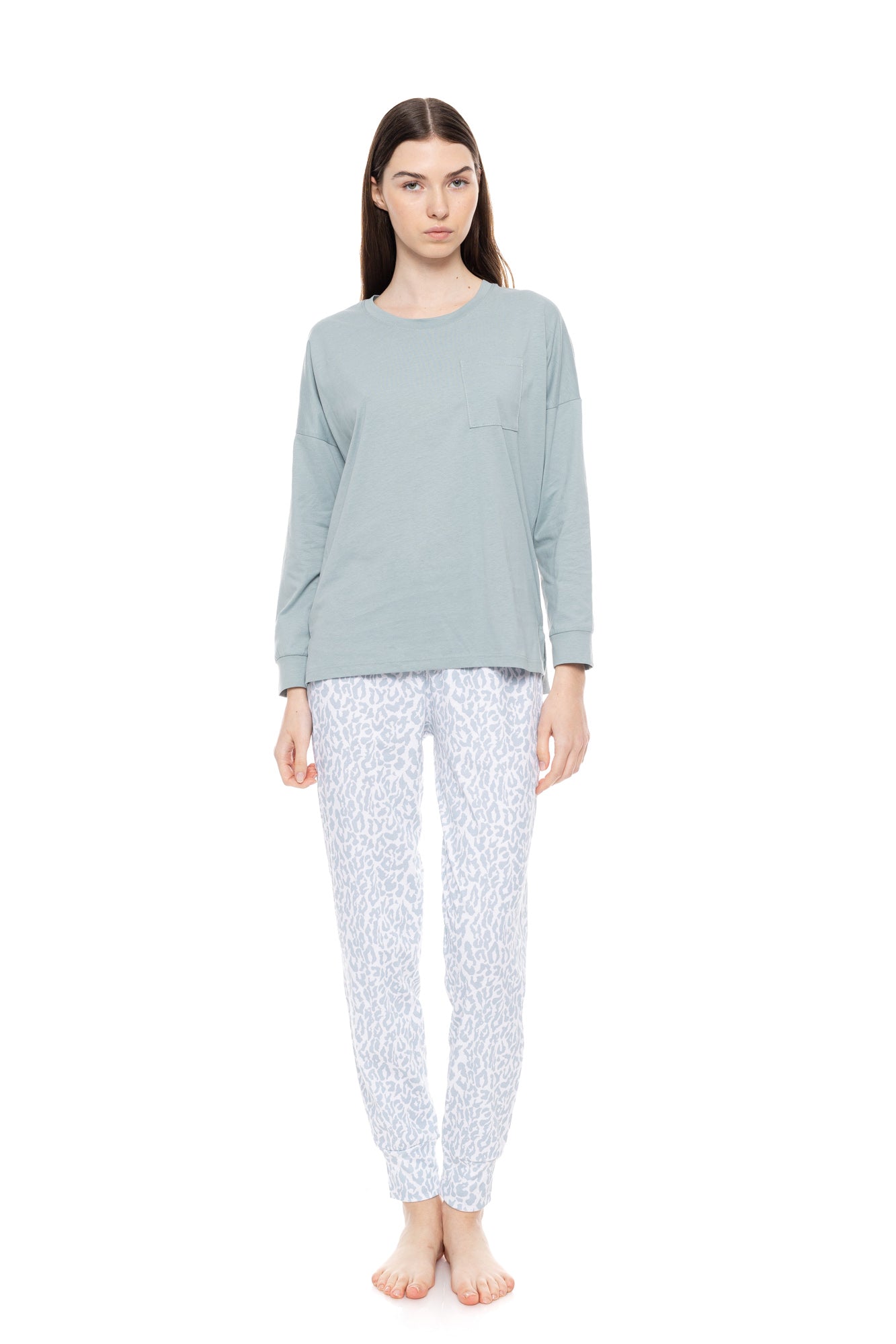 Pink Label - Pyjama Aqua Leo