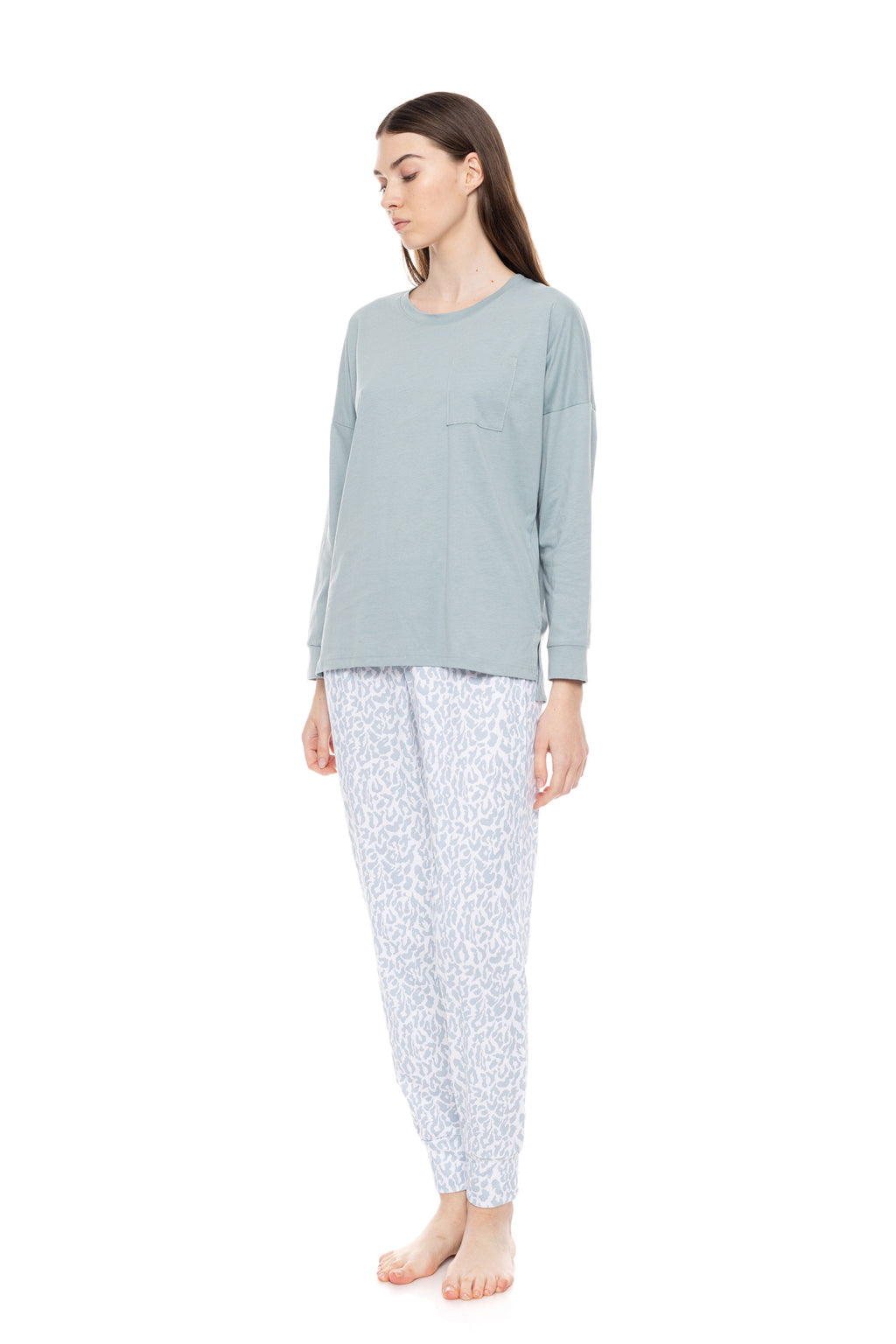 Pink Label - Pyjama Aqua Leo