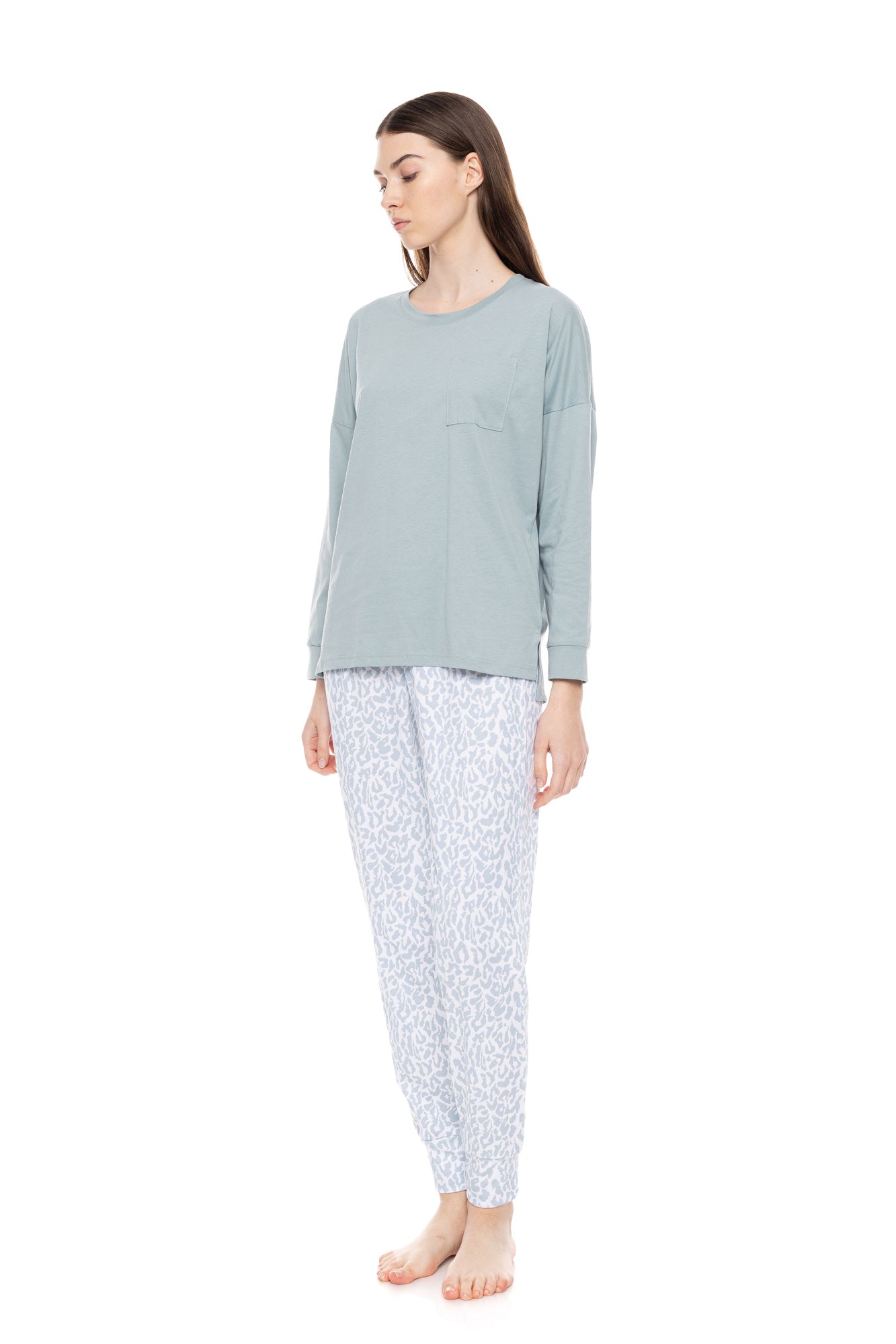 Pink Label - Pyjama Aqua Leo