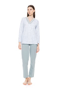 Pink Label - Pyjama V Aqua Leo