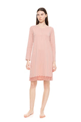 Pink Label - Nightgown Solid Pink Flower