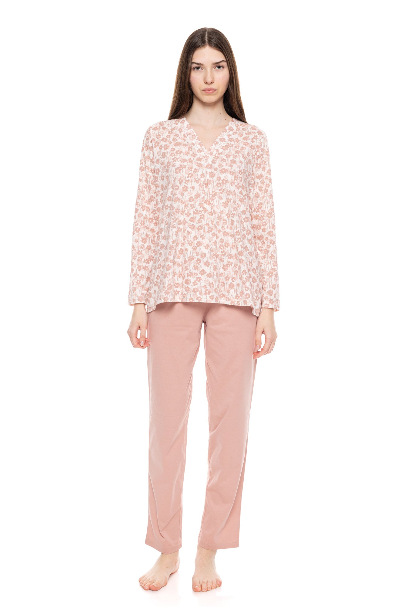 Pink Label - Pyjama V Pink Flower