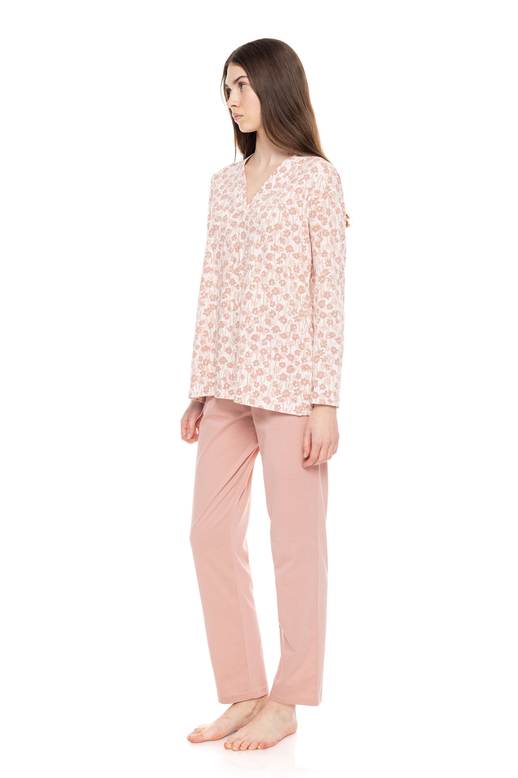 Pink Label - Pyjama V Pink Flower