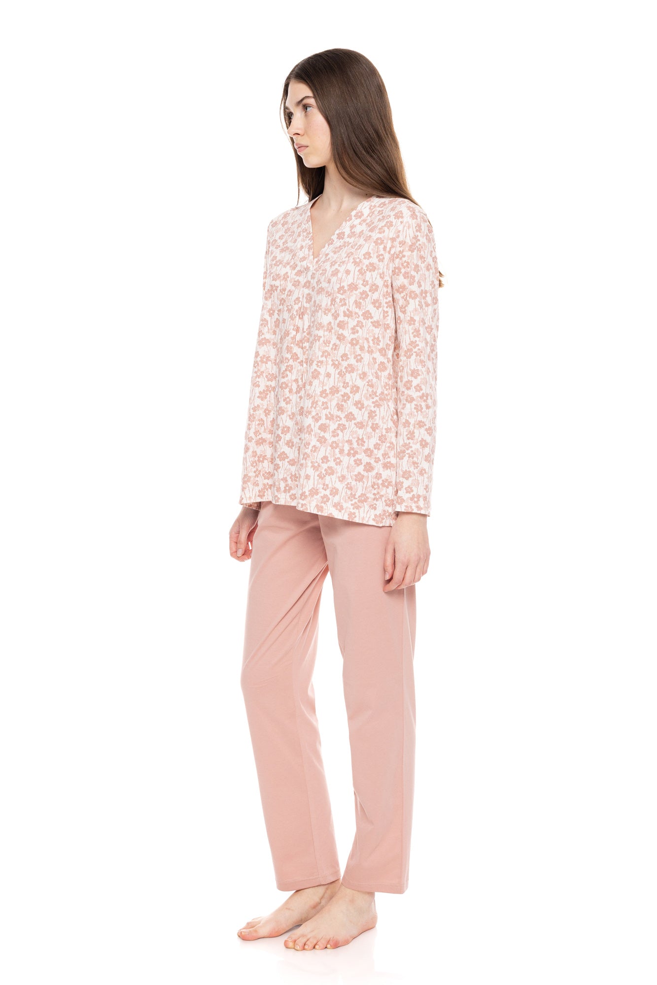 Pink Label - Pyjama V Pink Flower