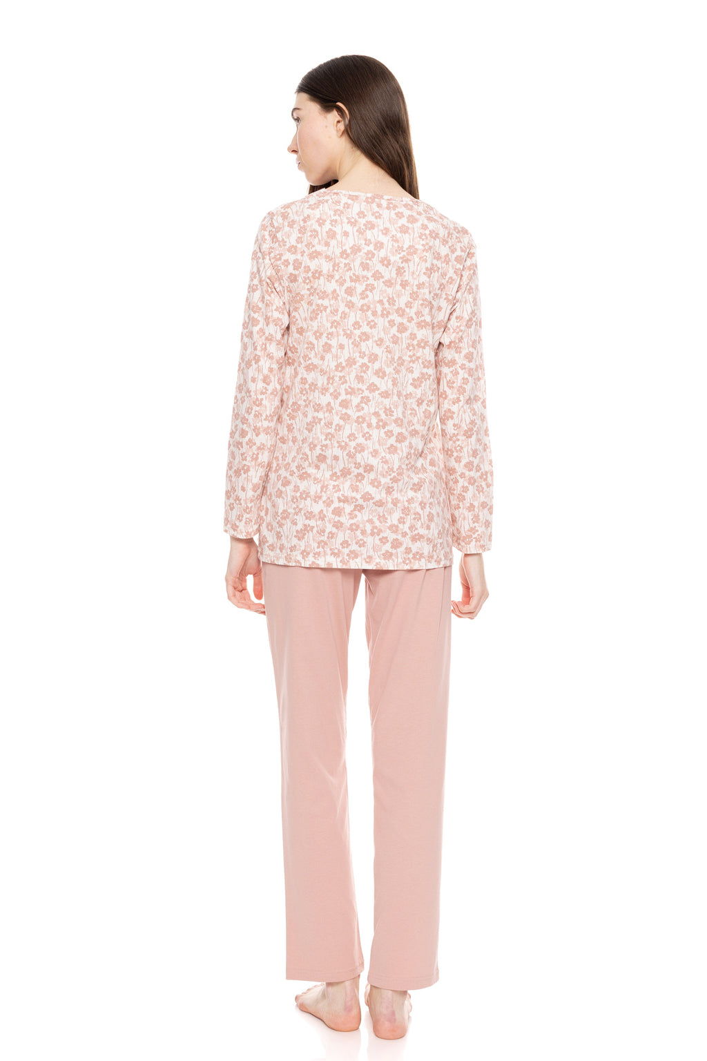 Pink Label - Pyjama V Pink Flower