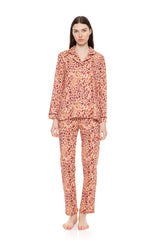 Pink Label - Pyjama Buttoned Soft Pink Leopard