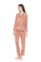 Pink Label - Pyjama Buttoned Soft Pink Leopard