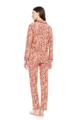 Pink Label - Pyjama Buttoned Soft Pink Leopard