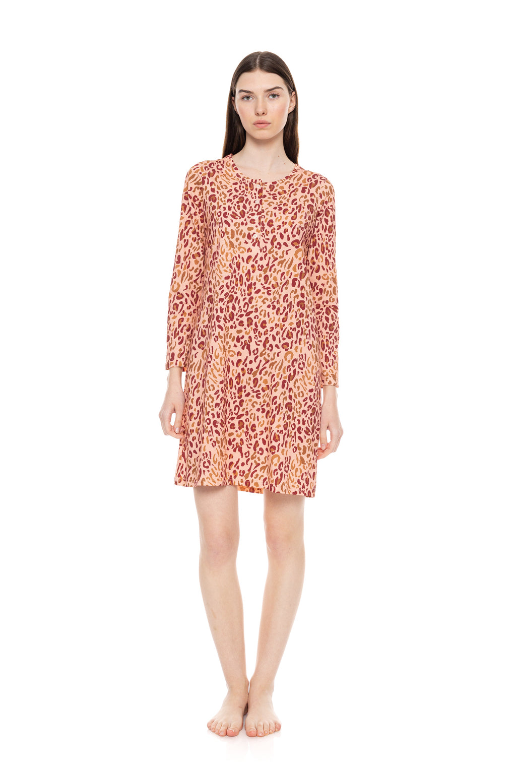Pink Label - Nightgown Soft Pink Leopard