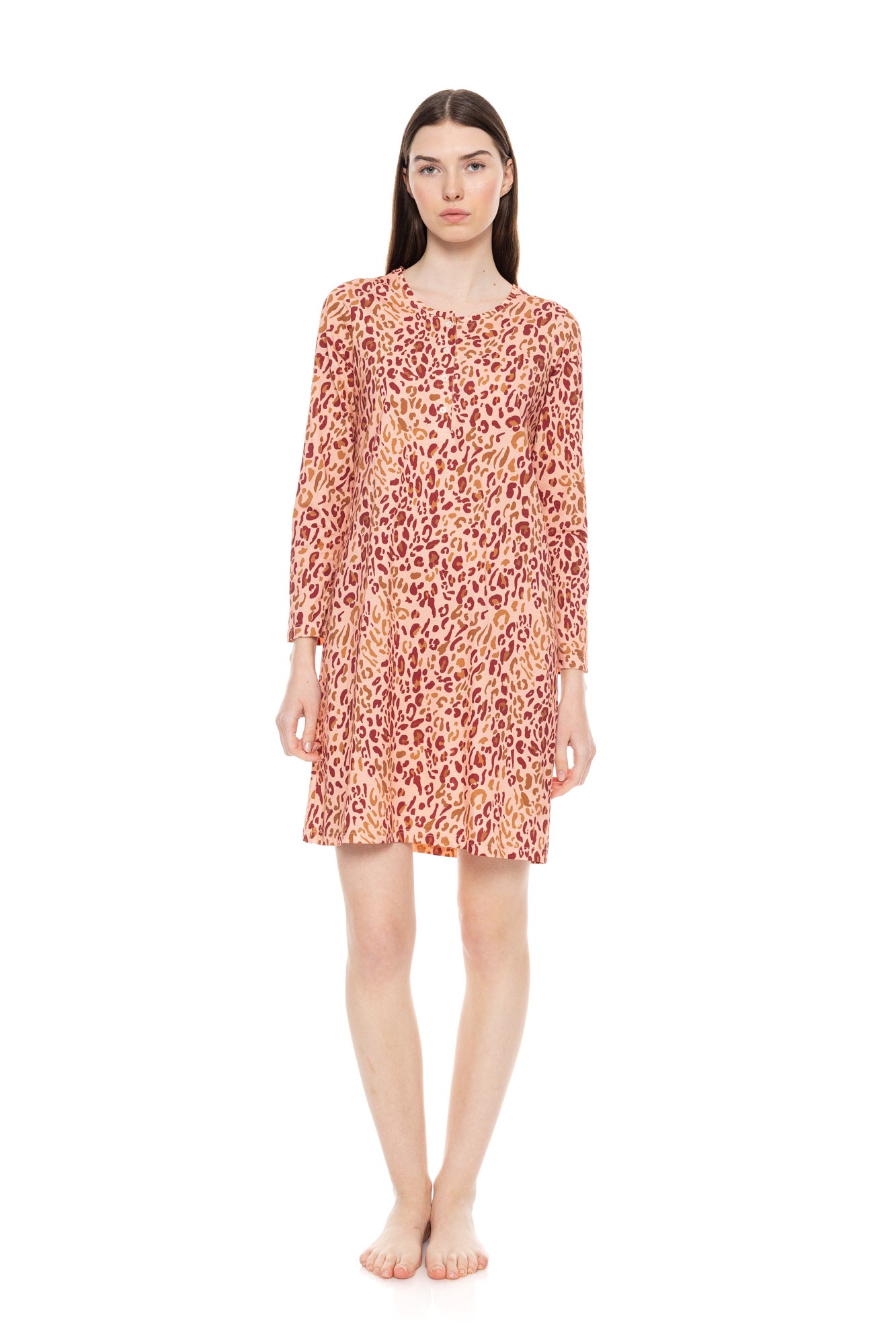 Pink Label - Nightgown Soft Pink Leopard