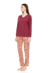 Pink Label - Pyjama V Soft Pink Leopard