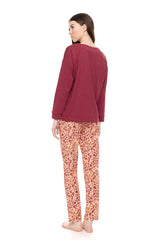 Pink Label - Pyjama V Soft Pink Leopard