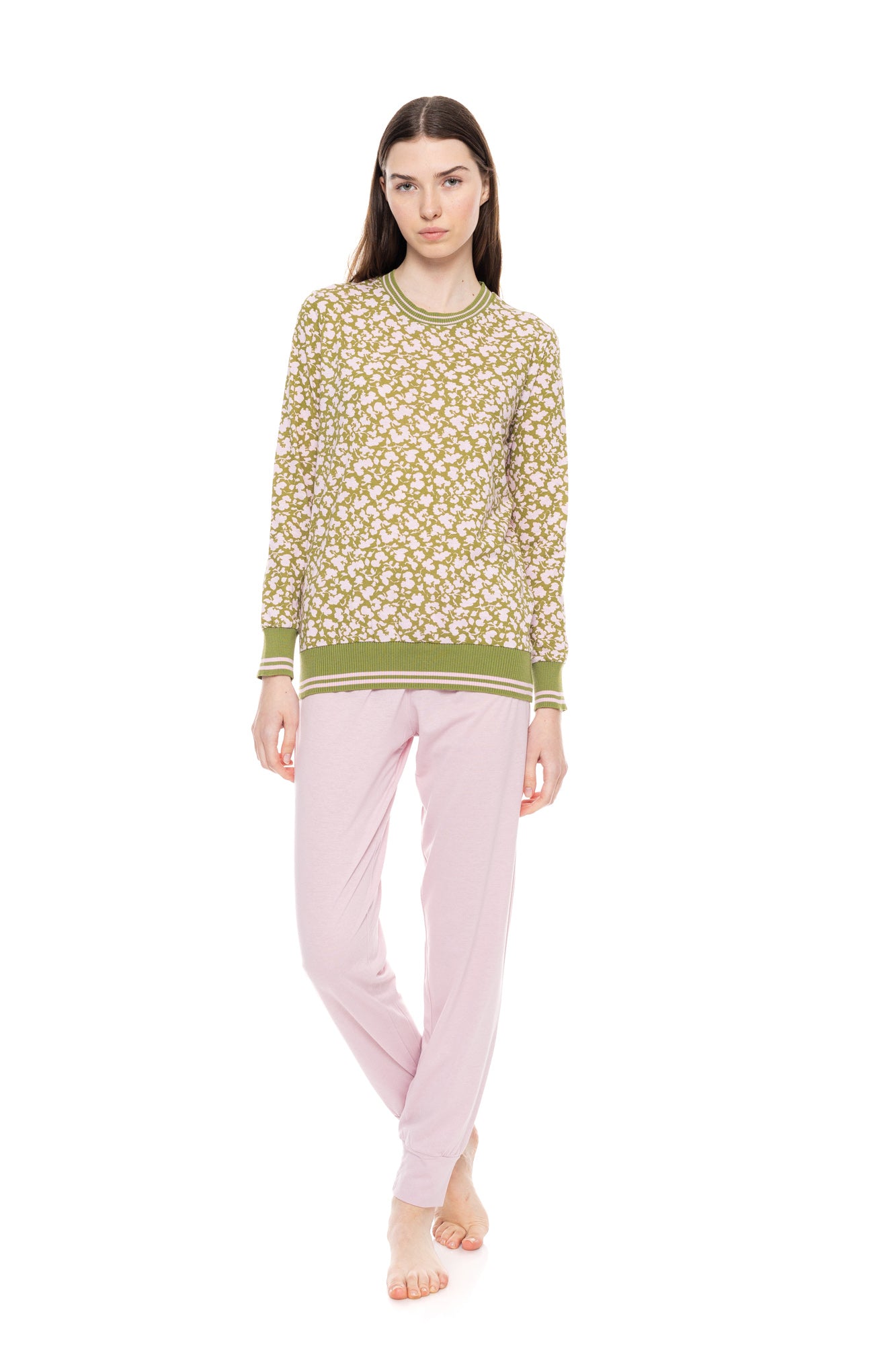 Pink Label - Pyjama Green Blossom