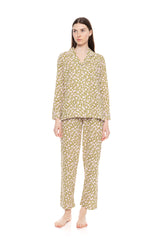 Pink Label - Pyjama Buttoned Green Blossom