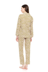 Pink Label - Pyjama Buttoned Green Blossom