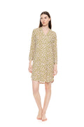 Pink Label - Nightgown Buttoned Green Blossom