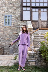 Pink Label - Pyjama Buttoned Soft Velvet