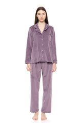 Pink Label - Pyjama Buttoned Soft Velvet