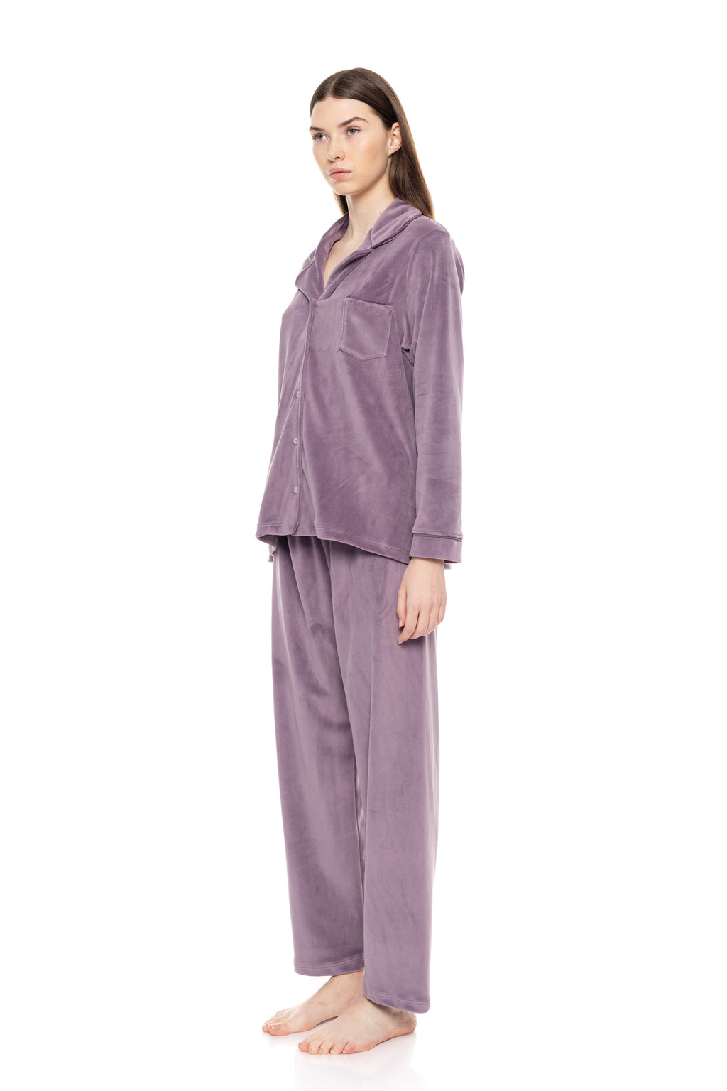 Pink Label - Pyjama Buttoned Soft Velvet