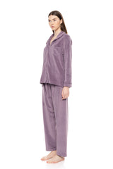 Pink Label - Pyjama Buttoned Soft Velvet